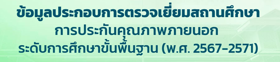 ข้อมูลประกอบการตรวจเยี่ยมสถานศึกษา การประกันคุณภาพภายนอก  ระดับการศึกษาขั้นพื้นฐาน (พ.ศ. 2567-2571)